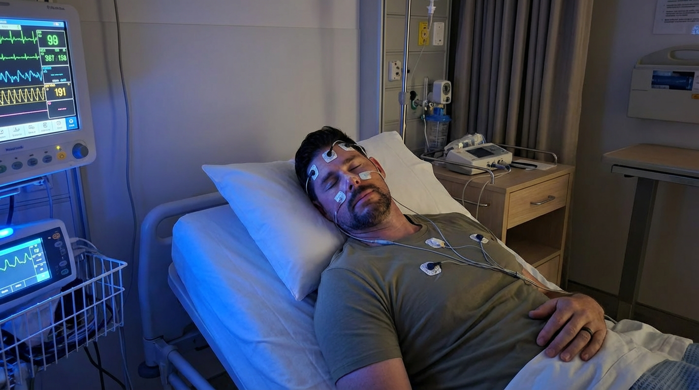 Sleep study monitoring equipment