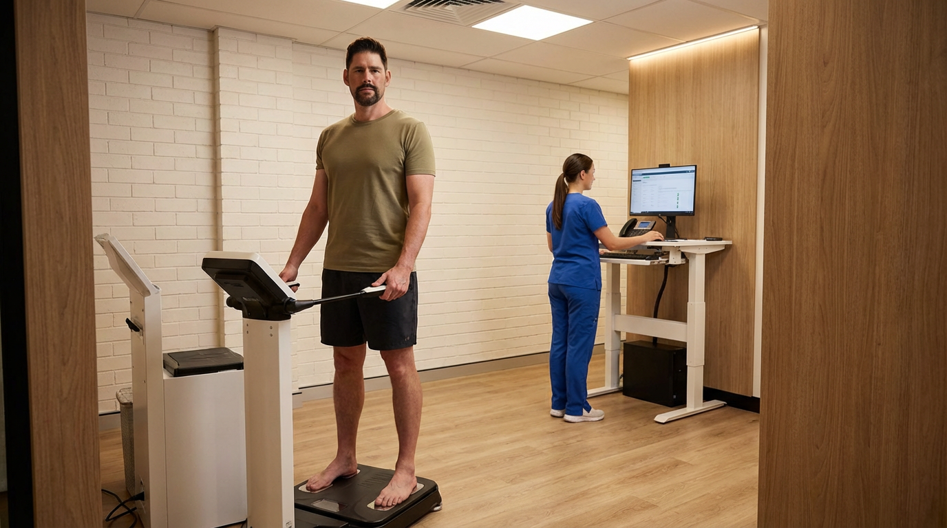 Metabolic health clinic body composition scan