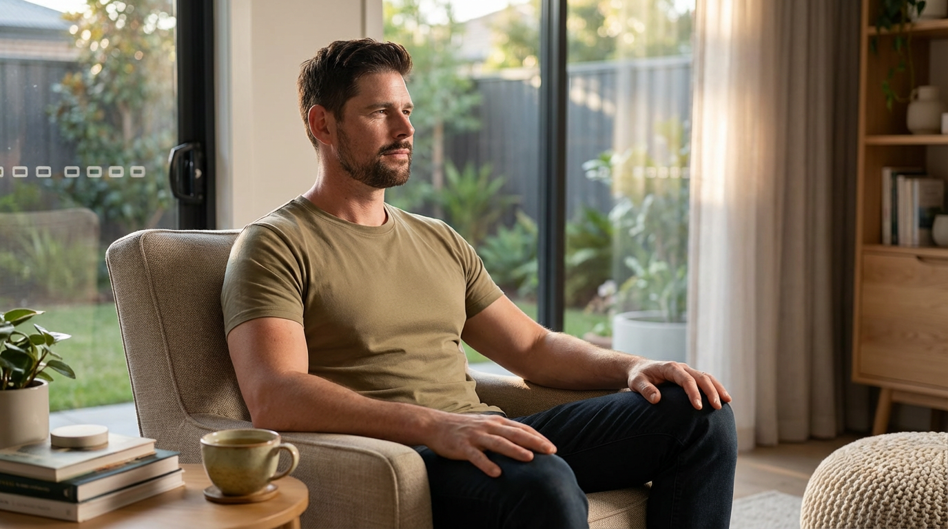 Calm therapy session natural light