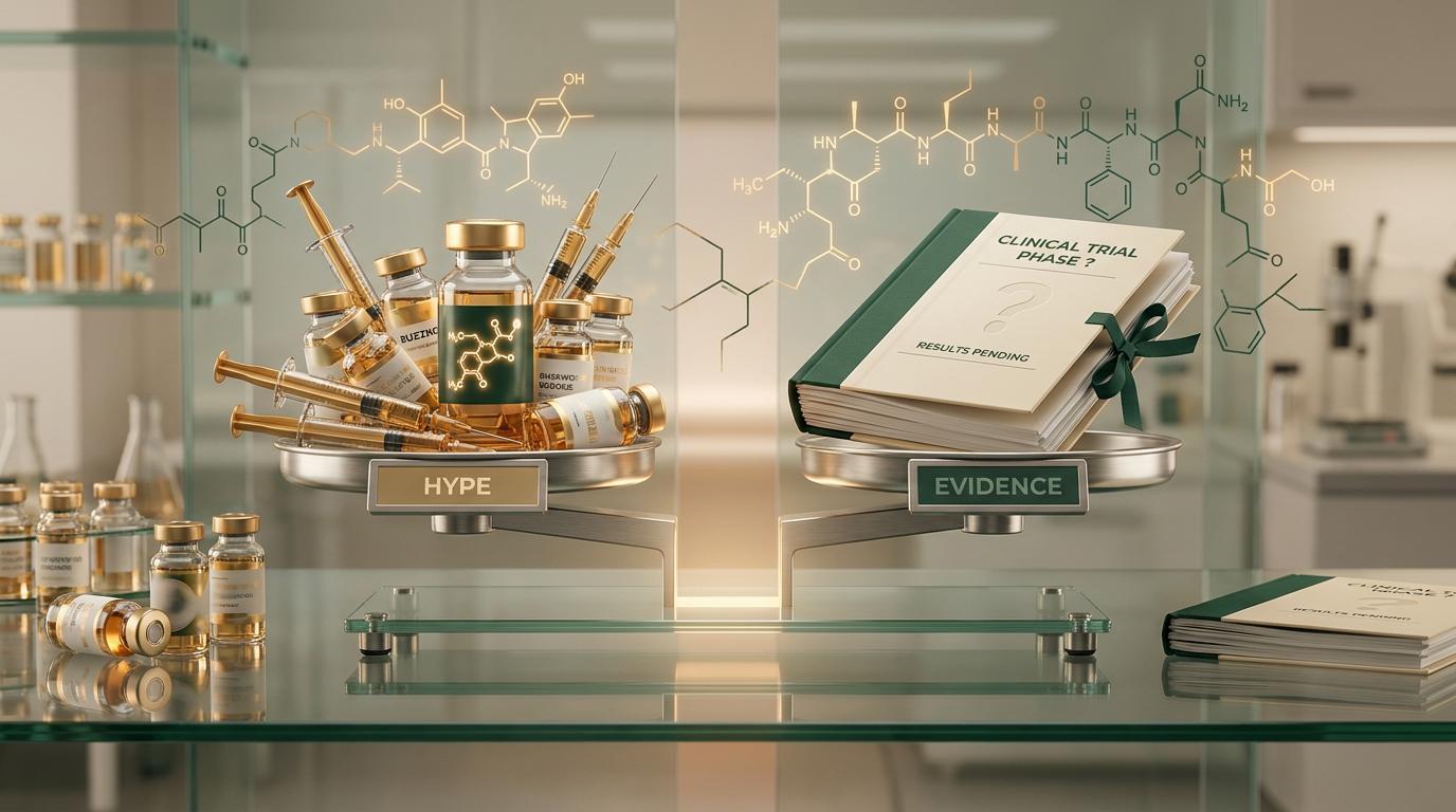 Evidence gap between peptide hype and clinical data
