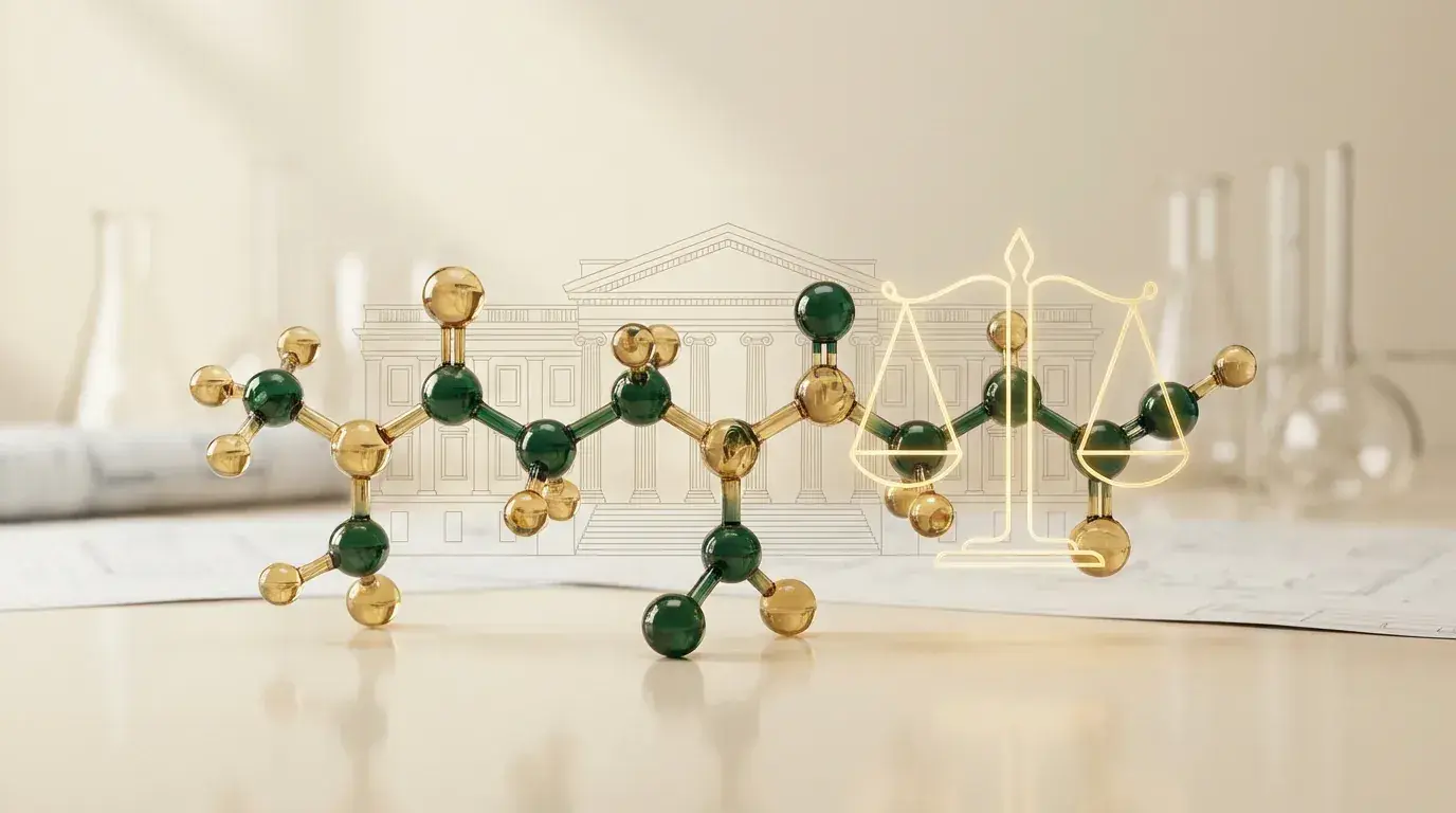 Laboratory research setting representing regulated peptide compounding